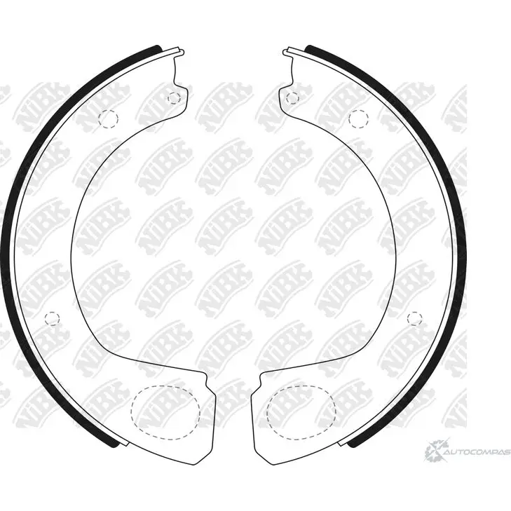Барабанные колодки NIBK FN0655 2H9K4 R 3834289
