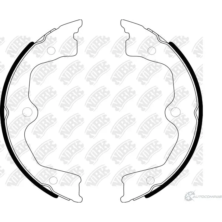 Барабанные колодки NIBK FN0663 KSAH YZ 3834297