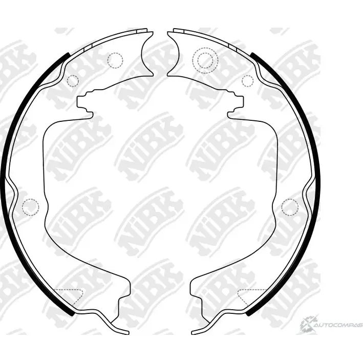 Барабанные колодки NIBK D08U6Y 4 1437123014 FN0742