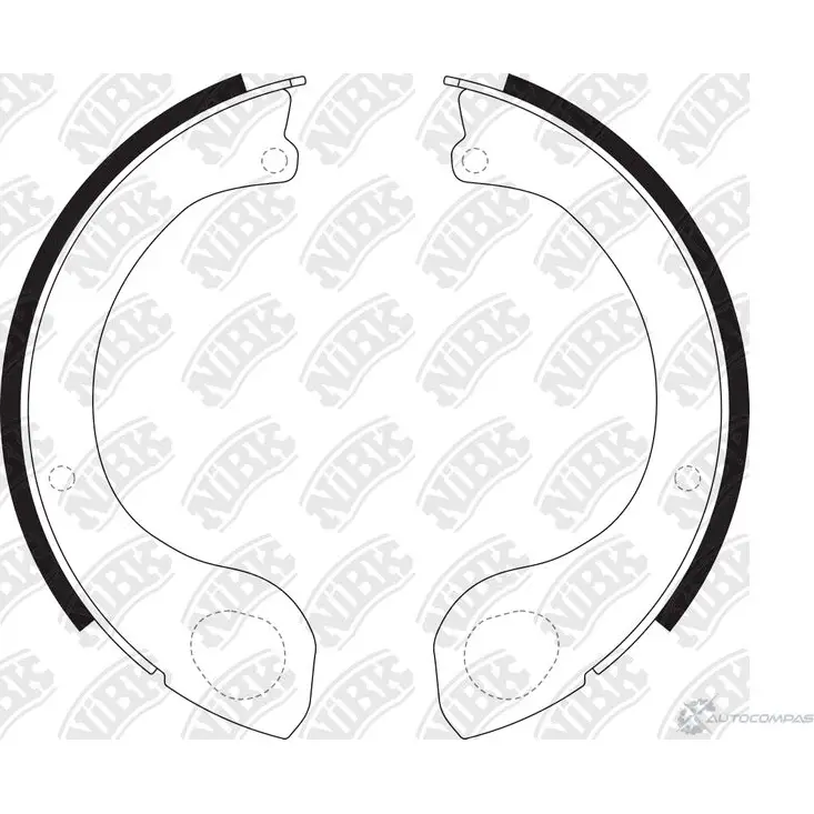 Барабанные колодки NIBK FN1245 4580270591584 3834353 KZ0I 9X