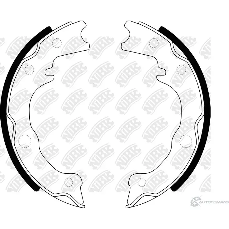 Барабанные колодки NIBK J RU4FEA 4582431705540 FN6681 735053290