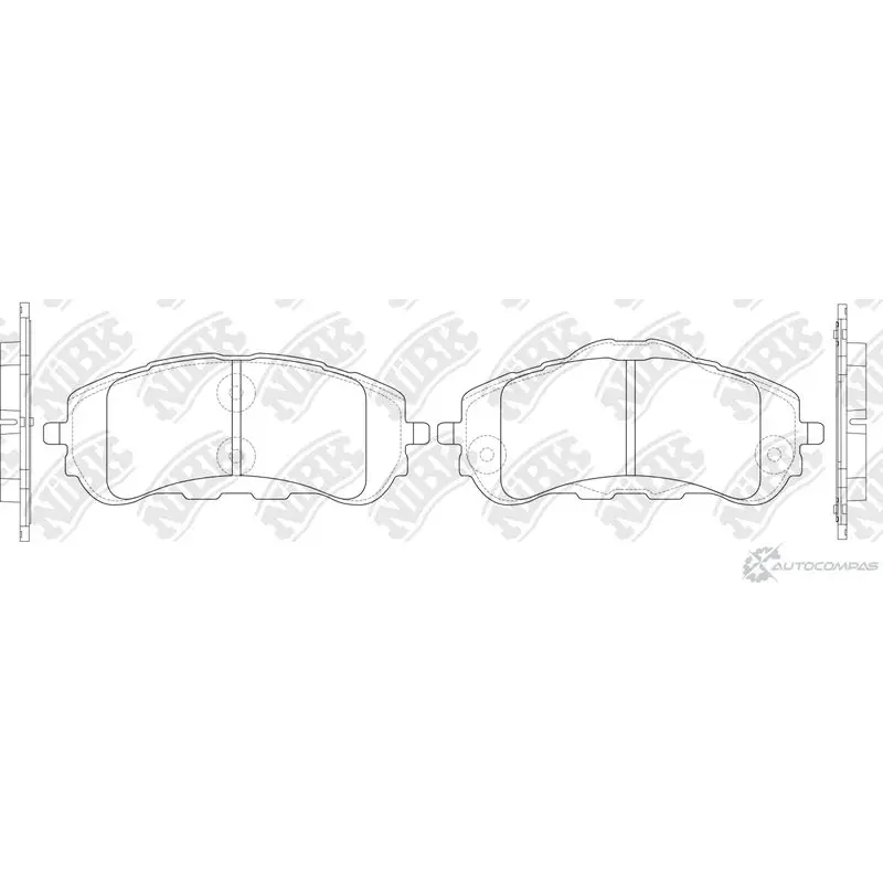 Тормозные колодки дисковые, комплект NIBK O LMJ62 PN0042 3834564 изображение 0