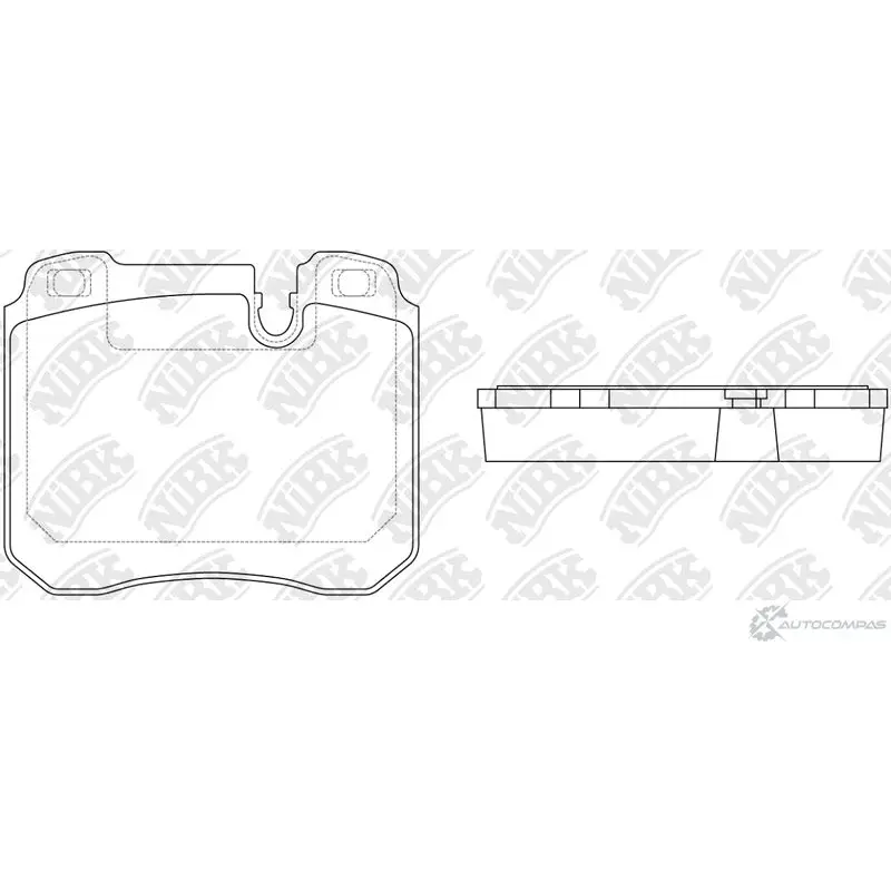Тормозные колодки дисковые, комплект NIBK EVV3 4 PN0059 3834577 изображение 0