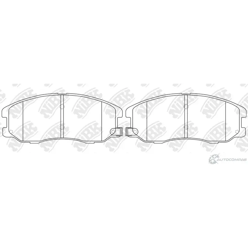 Тормозные колодки дисковые, комплект NIBK 4582431703447 PN0068 3834584 RIN HT