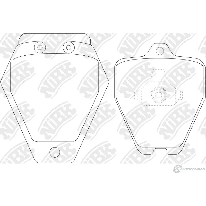 Тормозные колодки дисковые, комплект NIBK 4582431709289 PN0105 T4E EAB 3834606