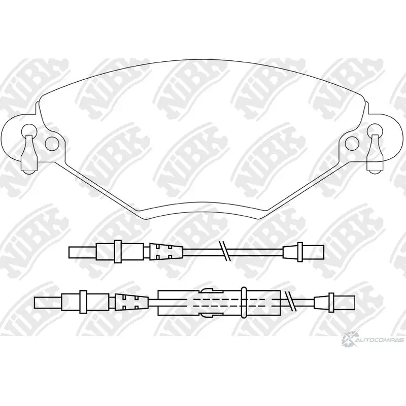 Тормозные колодки дисковые, комплект NIBK 3834690 PN0183W 4582409056407 OD CCBW изображение 0