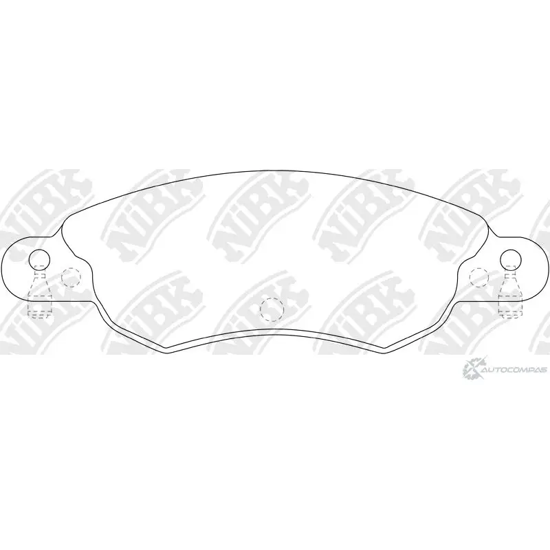 Тормозные колодки дисковые, комплект NIBK PN0185W A6WAK 80 1436738015