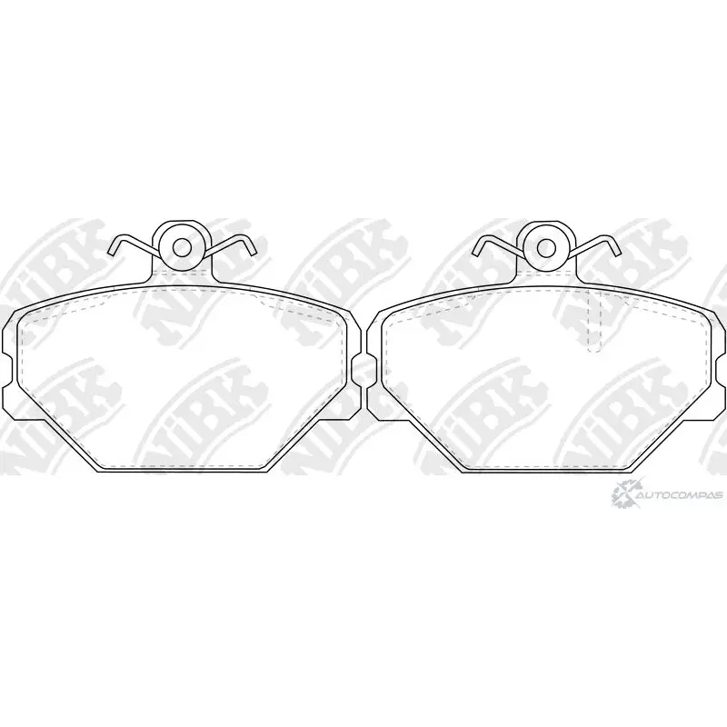 Тормозные колодки дисковые, комплект NIBK 7G ARQ 4580270581622 PN0251 3834757 изображение 0