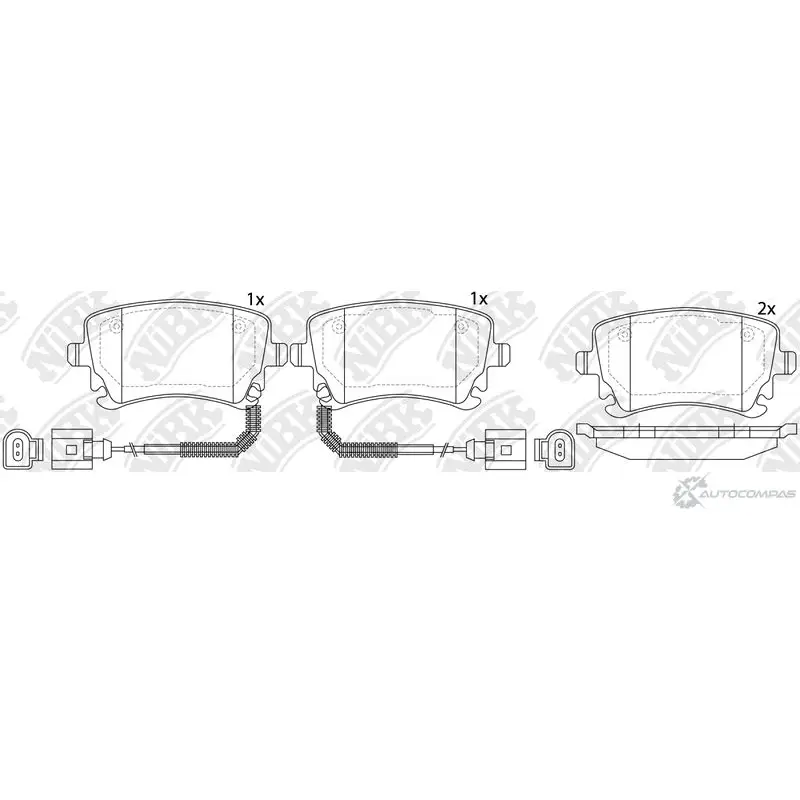 Тормозные колодки дисковые, комплект NIBK Y98CZ GA 3834826 PN0330W 4582431708664