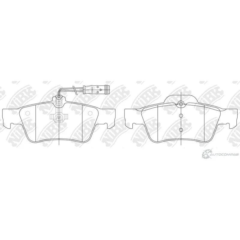 Тормозные колодки дисковые, комплект NIBK GDXY8 Q6 4582431700149 PN0344W 3834844