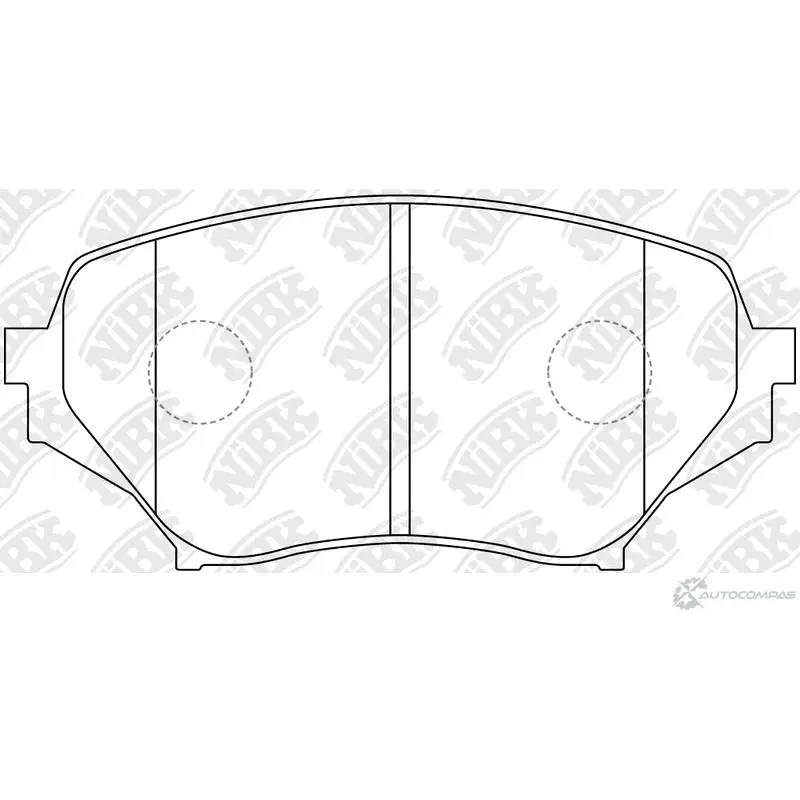 Тормозные колодки дисковые, комплект NIBK PN0387 5 0G6WL 4582431705694 3834884 изображение 0