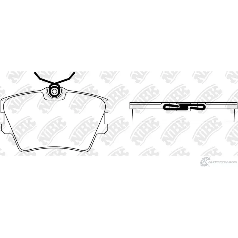 Тормозные колодки дисковые, комплект NIBK W 2J91Q PN0394 1437122821