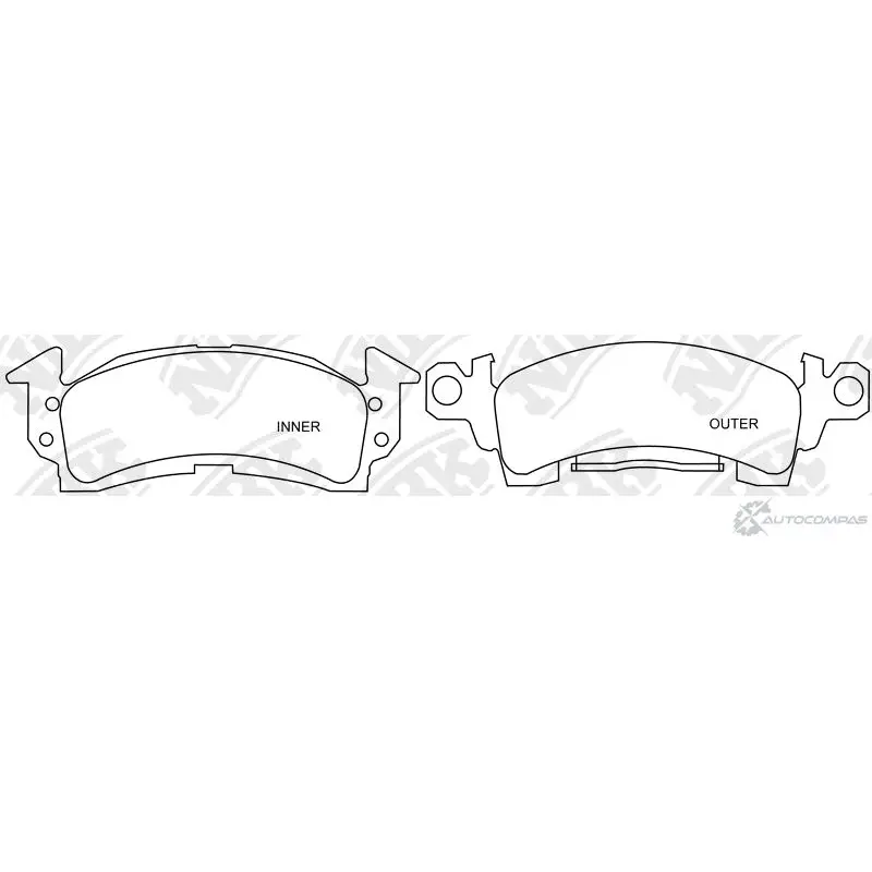 Тормозные колодки дисковые, комплект NIBK 4580270582810 PNT RO9F PN0404 3834901 изображение 0
