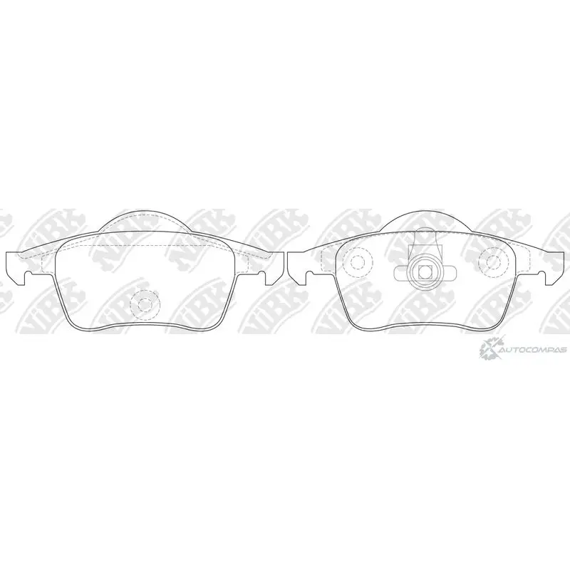 Тормозные колодки дисковые, комплект NIBK PN0405 3834902 VEC IXW 4580270582827