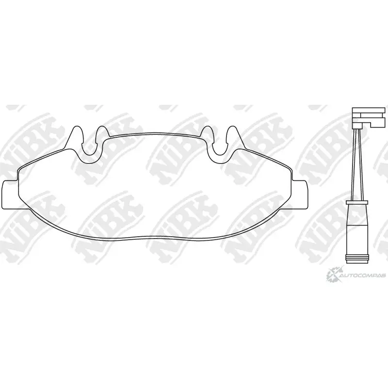 Тормозные колодки дисковые, комплект NIBK 1437122822 PN0406W VF MJD2P