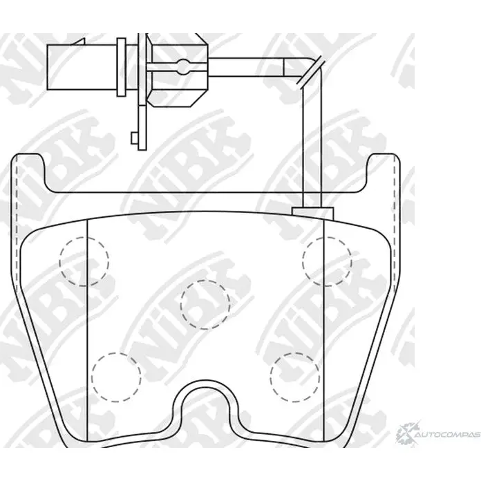 Тормозные колодки дисковые, комплект NIBK PN0432W 3834929 J01 SKF
