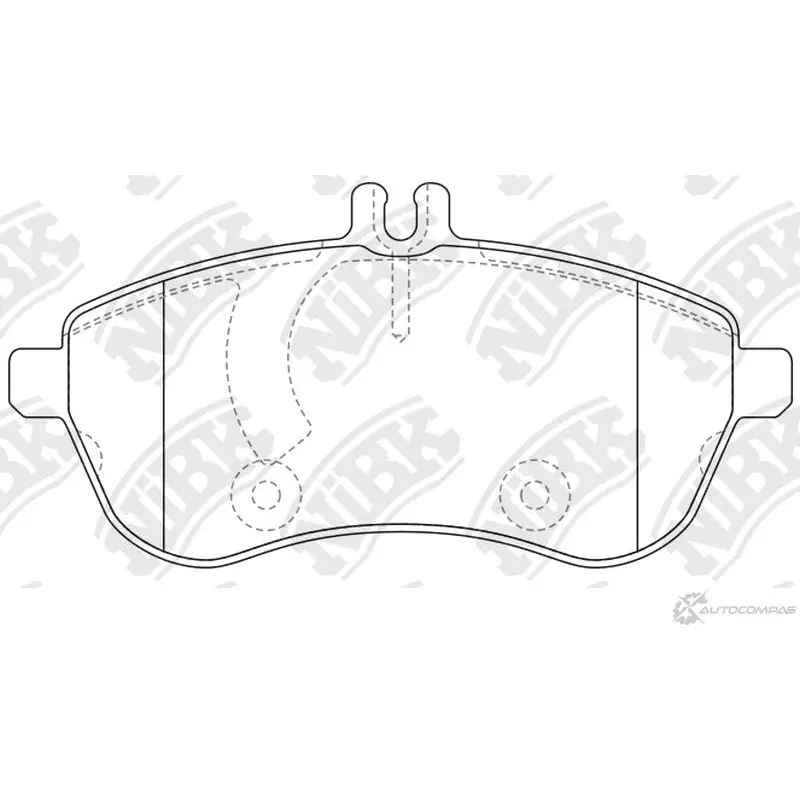 Тормозные колодки дисковые, комплект NIBK 1270837056 PN0452W H8 I4I