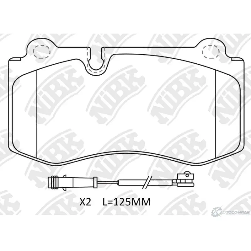 Тормозные колодки дисковые, комплект NIBK 6PKO 4 1436738058 PN0453W