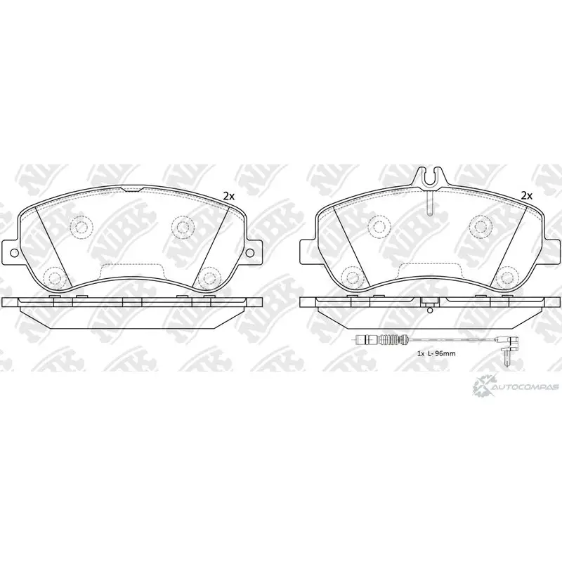 Тормозные колодки дисковые, комплект NIBK QYJCE K 1270837162 PN0459W