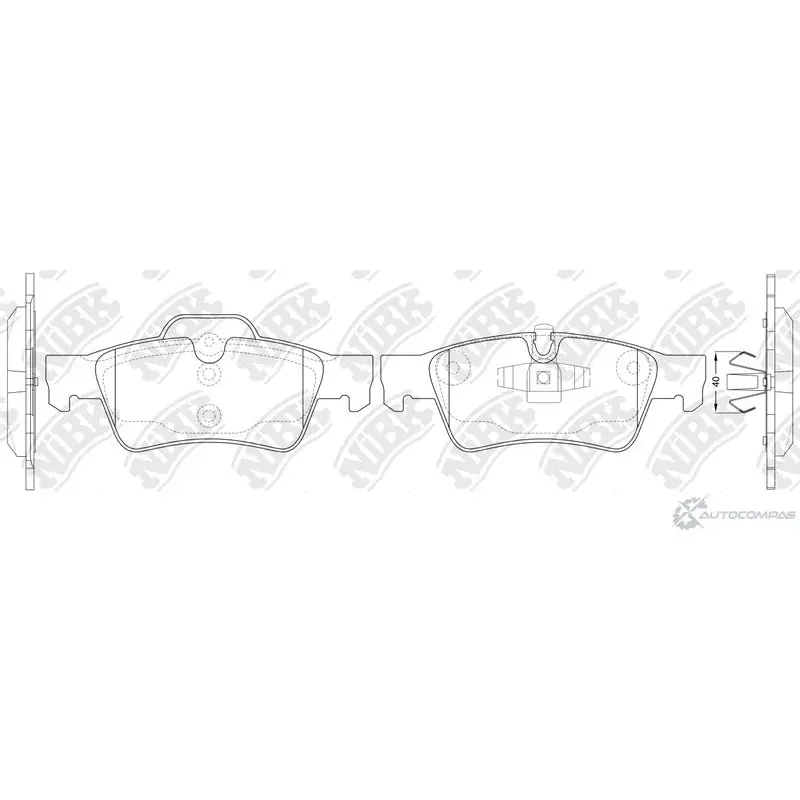 Тормозные колодки дисковые, комплект NIBK PN0507 3834996 L582 SV 4582431704062