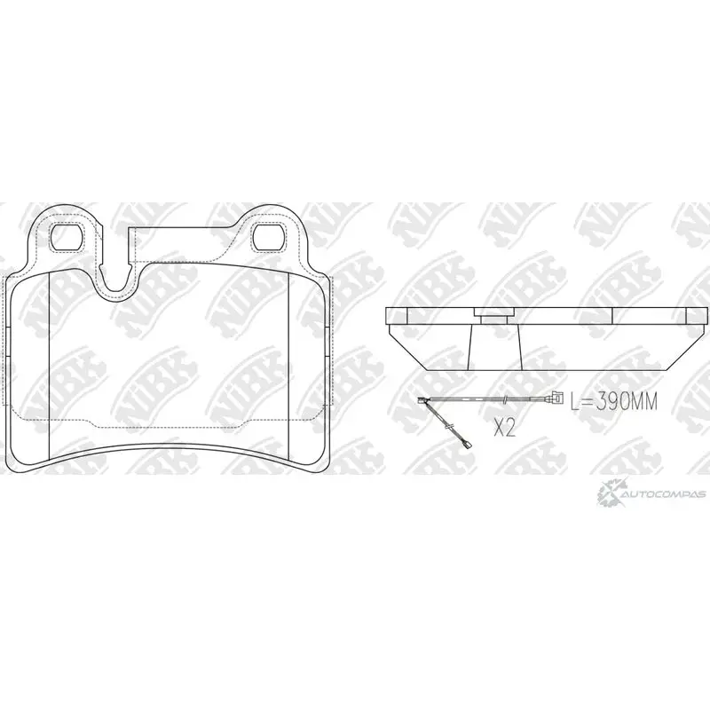 Тормозные колодки дисковые, комплект NIBK 1436738082 PN0541W S 56376 изображение 0