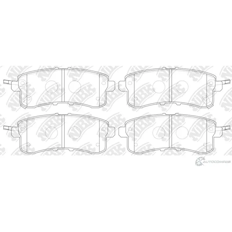 Тормозные колодки дисковые, комплект NIBK V40RX I PN0554 3835034 4582431703935