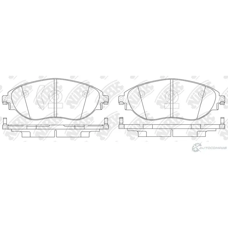 Тормозные колодки дисковые, комплект NIBK 1437122829 MU A3J6 PN0559