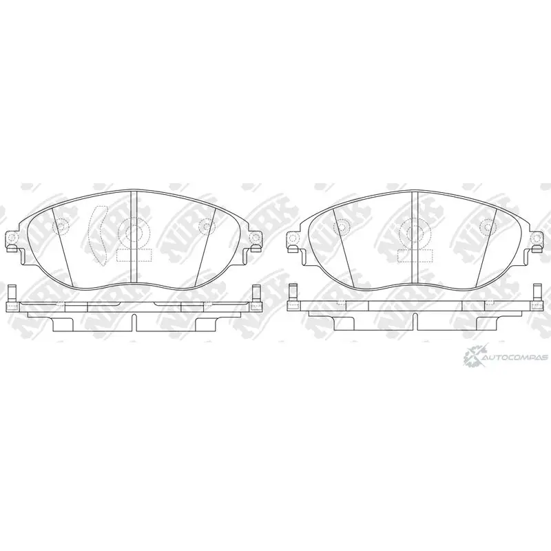 Тормозные колодки дисковые, комплект NIBK 1437122829 MU A3J6 PN0559 изображение 0
