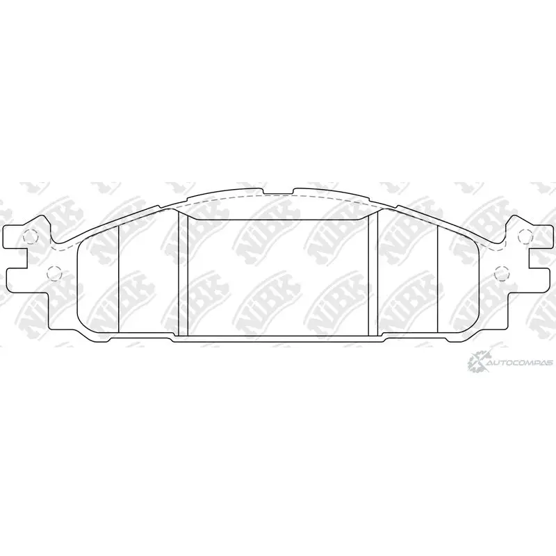 Тормозные колодки дисковые, комплект NIBK PN0622 3835080 B5J W0EM