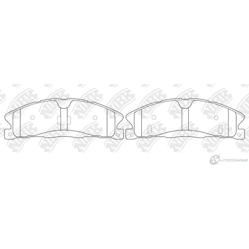 Тормозные колодки дисковые, комплект NIBK XV 7XD PN0623 160809307