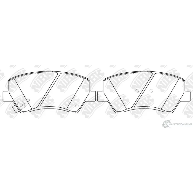 Тормозные колодки дисковые, комплект NIBK 0OP P5HG PN0630 1436738105
