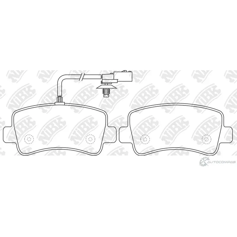 Тормозные колодки дисковые, комплект NIBK 3835089 FF8U 3 PN0638W