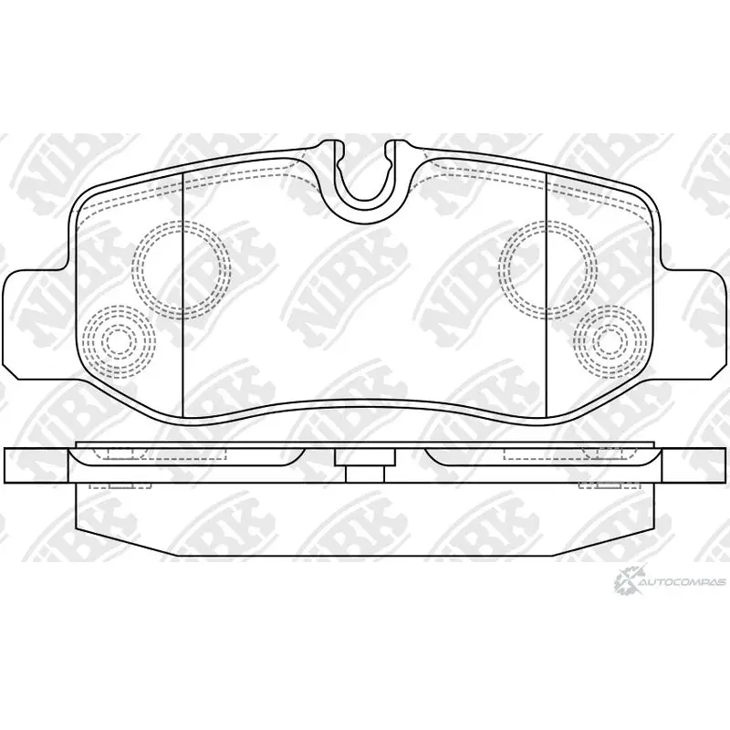 Тормозные колодки дисковые, комплект NIBK JTNB H8 3835097 PN0654 изображение 0