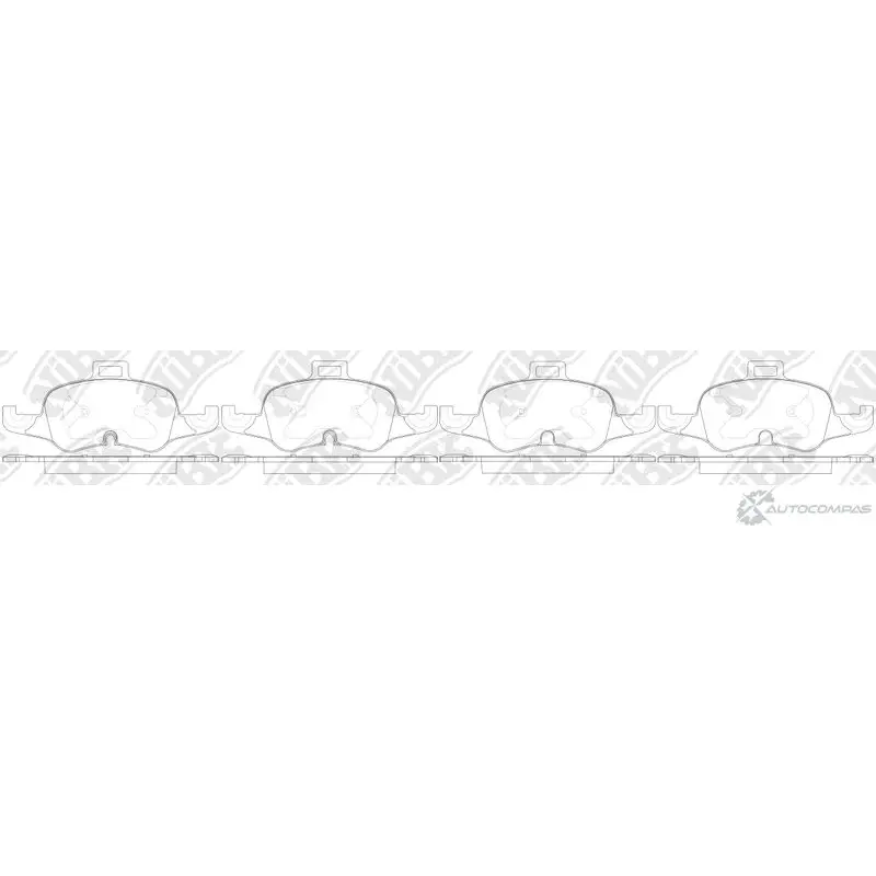 Тормозные колодки дисковые, комплект NIBK PN0715 1270839814 FG9 SX