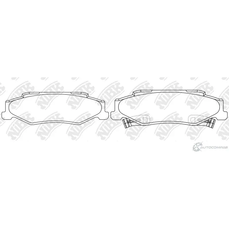 Тормозные колодки дисковые, комплект NIBK YW6ZT 0D PN0769 1436738152