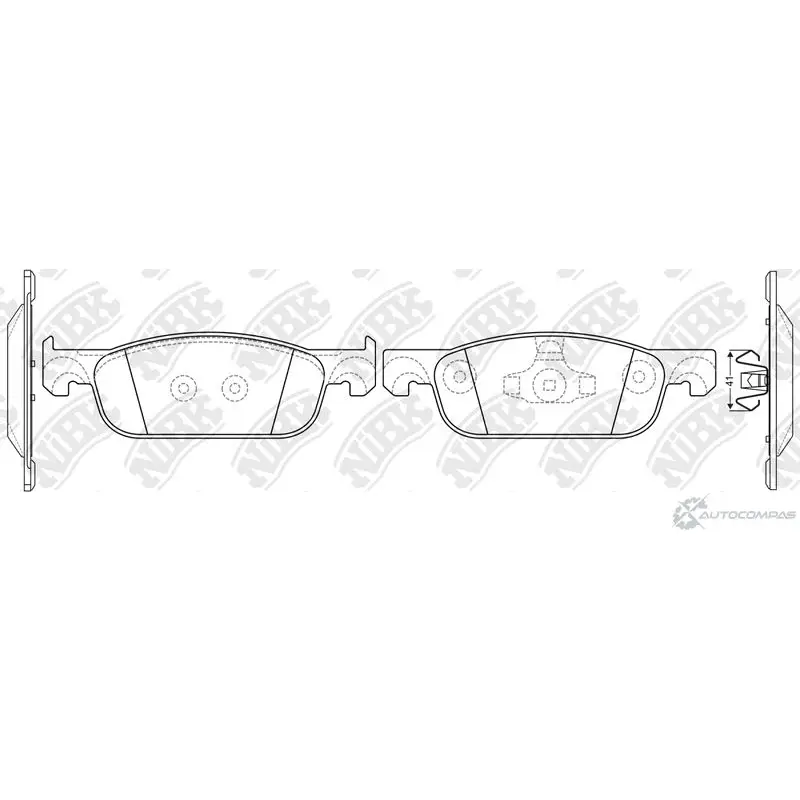 Тормозные колодки дисковые, комплект NIBK 1436738154 9D3OJ H PN0773