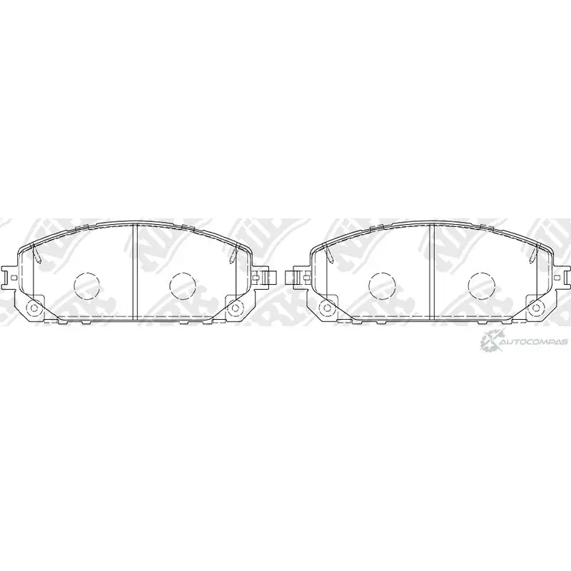 Тормозные колодки дисковые, комплект NIBK 3835148 GFXY YIC PN0848