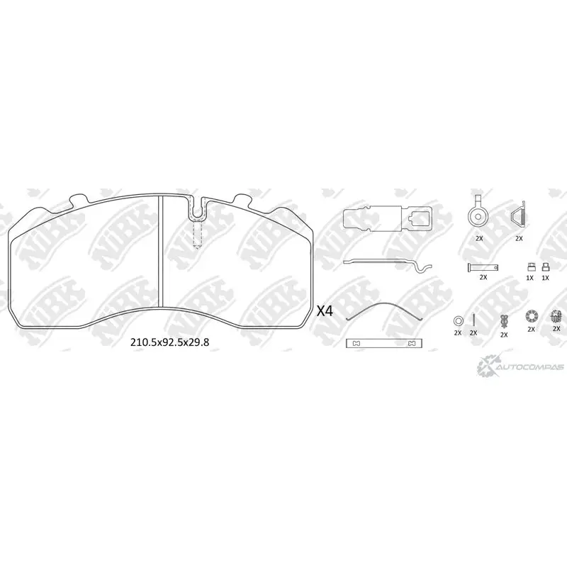 Тормозные колодки дисковые, комплект NIBK 3835157 CBK7RA 2 4582431713644 PN0909 изображение 0