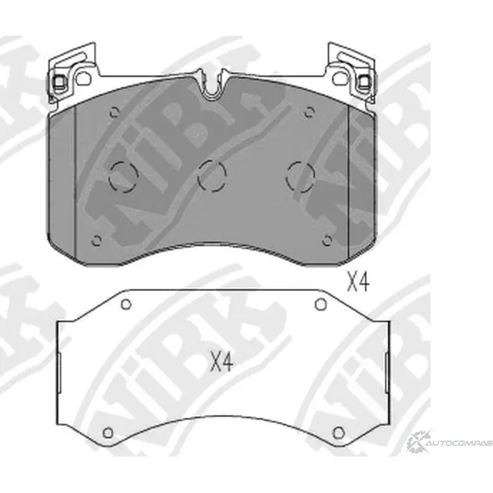 Тормозные колодки дисковые, комплект NIBK PN0943 7X8W A2 1437122894 изображение 0