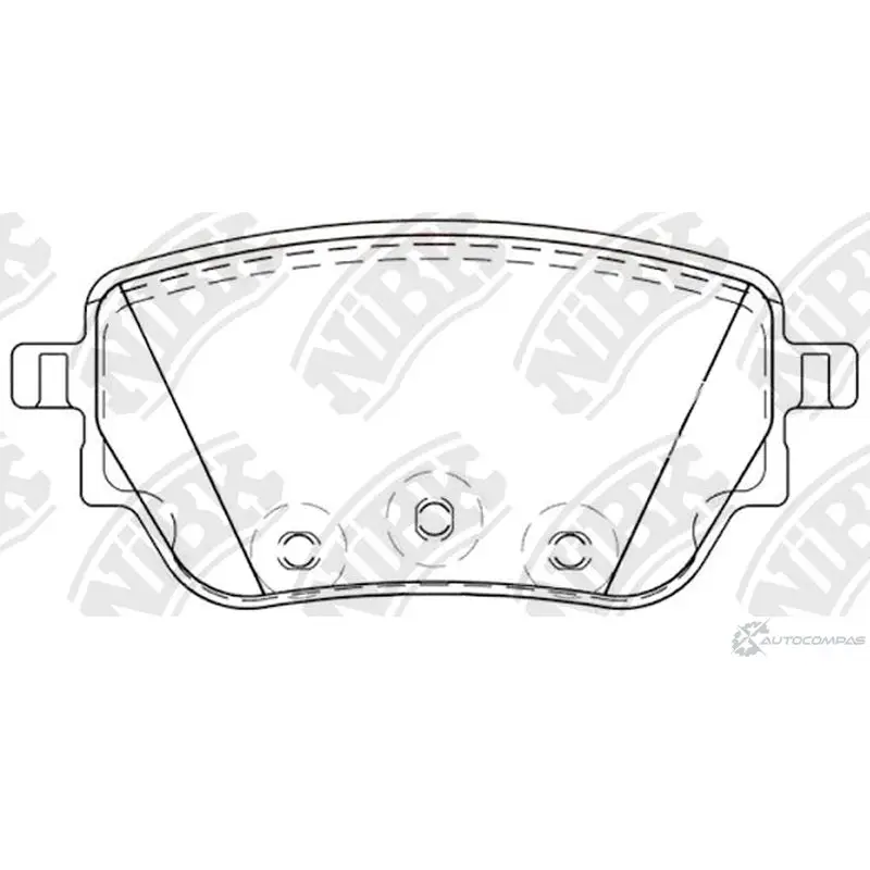 Тормозные колодки дисковые, комплект NIBK A ESAL 1437122906 PN0966