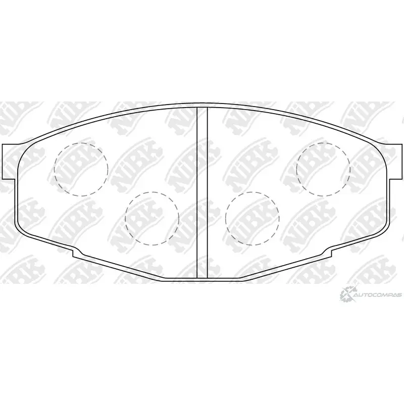 Тормозные колодки дисковые, комплект NIBK K1P HQ 4582431708718 PN1071 3835166