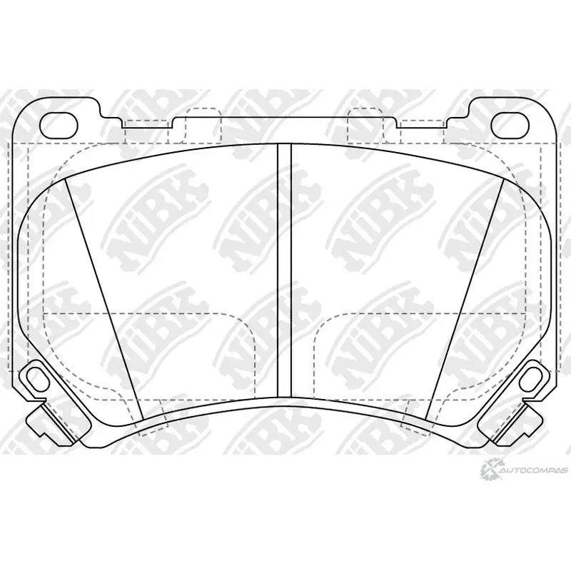 Тормозные колодки дисковые, комплект NIBK SG1V A5 PN11002 3835173 4582431713910 изображение 0