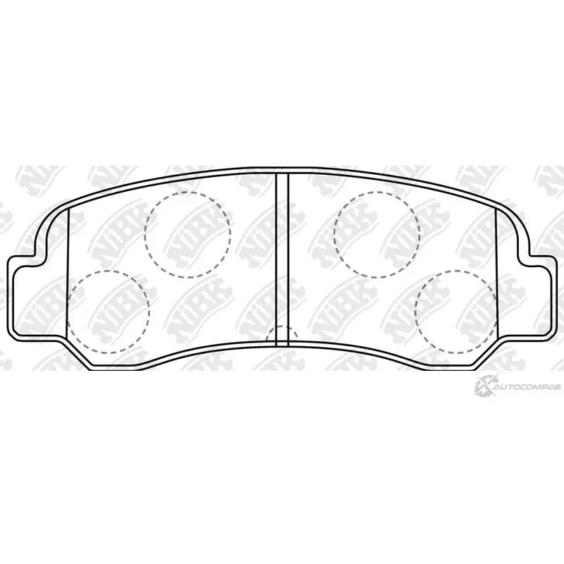 Тормозные колодки дисковые, комплект NIBK UAJ7 QJE 3835174 PN1109 4580270583015 изображение 0