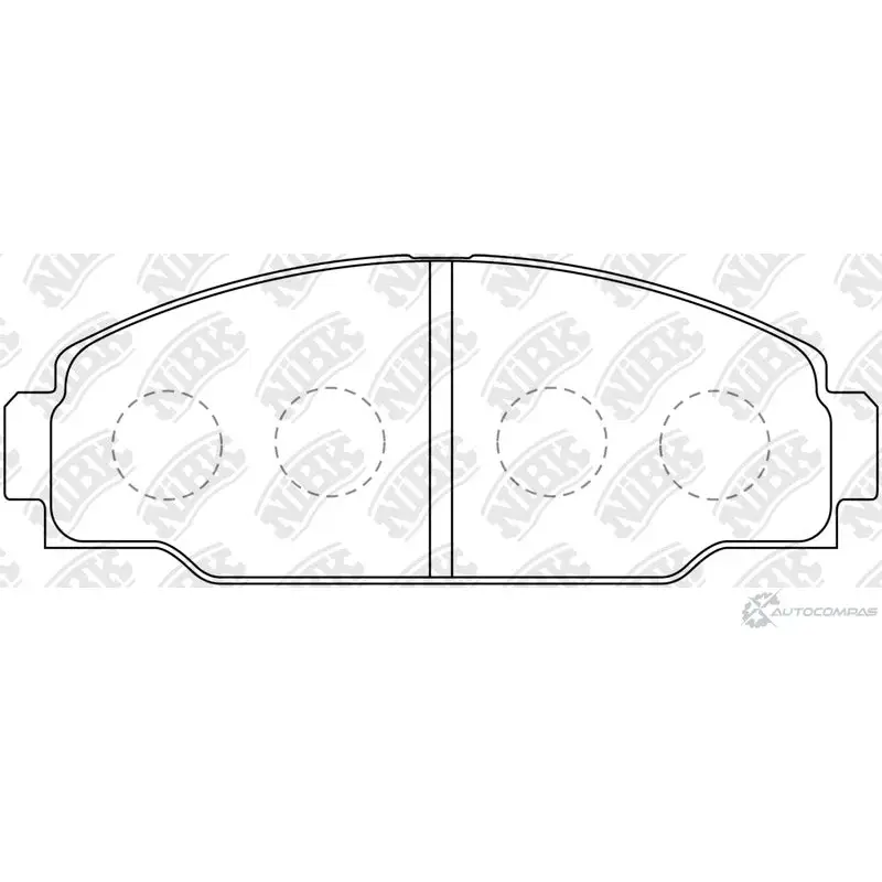 Тормозные колодки дисковые, комплект NIBK 3835185 VVD6 A PN1212 4582409056650