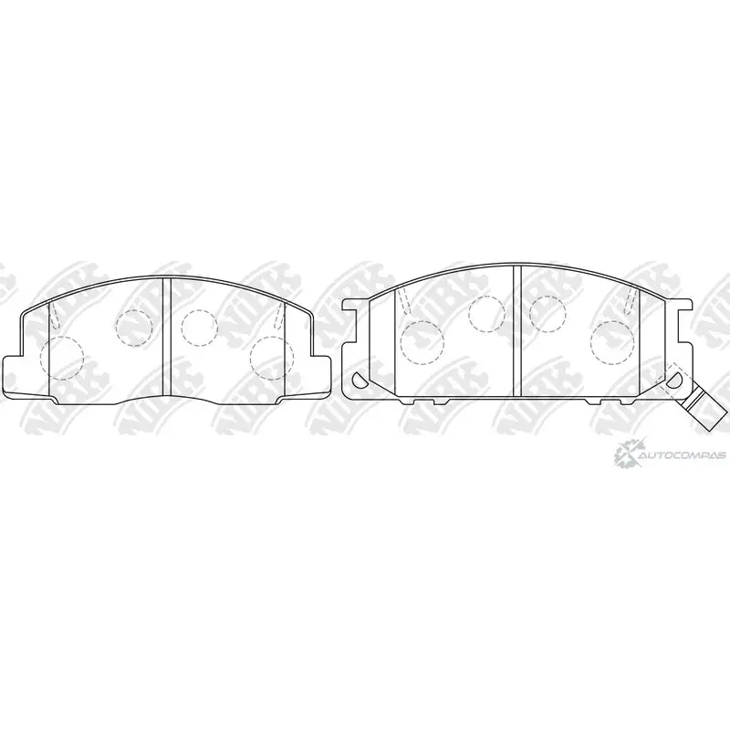 Тормозные колодки дисковые, комплект NIBK PN1218 4582431702693 3835187 T MOF8GO