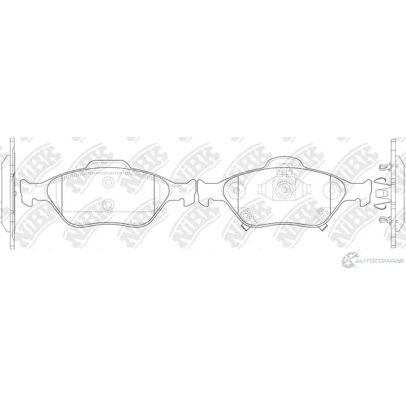 Тормозные колодки дисковые, комплект NIBK J08 BRDY PN1839 3835289 4582409057909