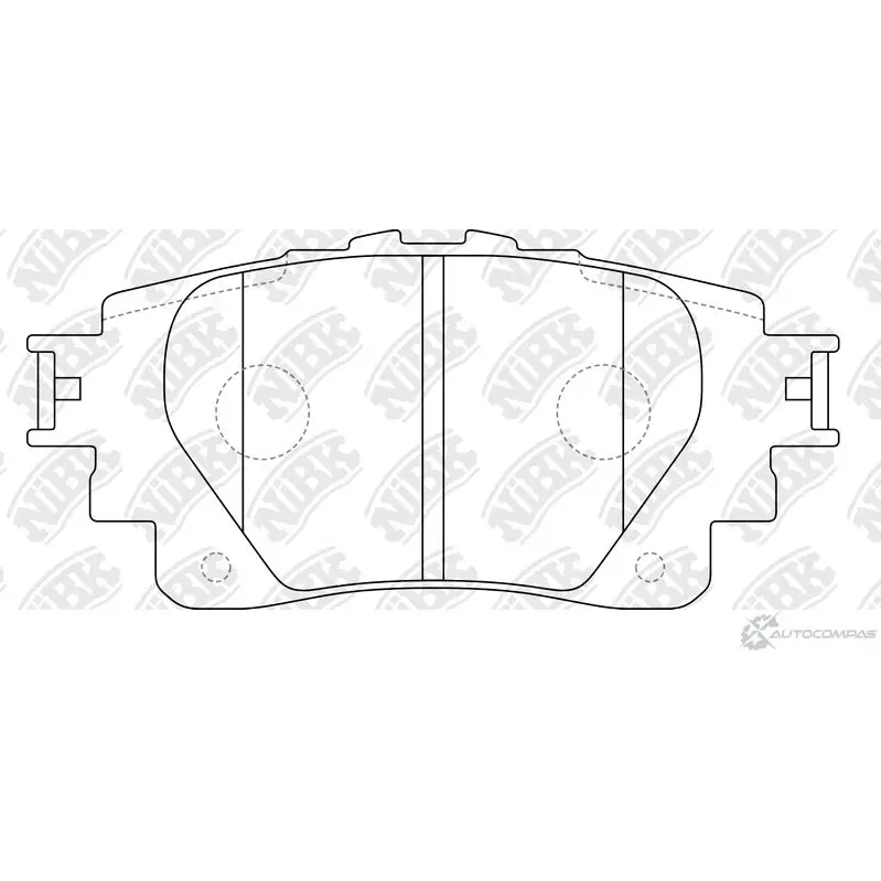Тормозные колодки дисковые, комплект NIBK F0SR DOI PN1865 1437122917