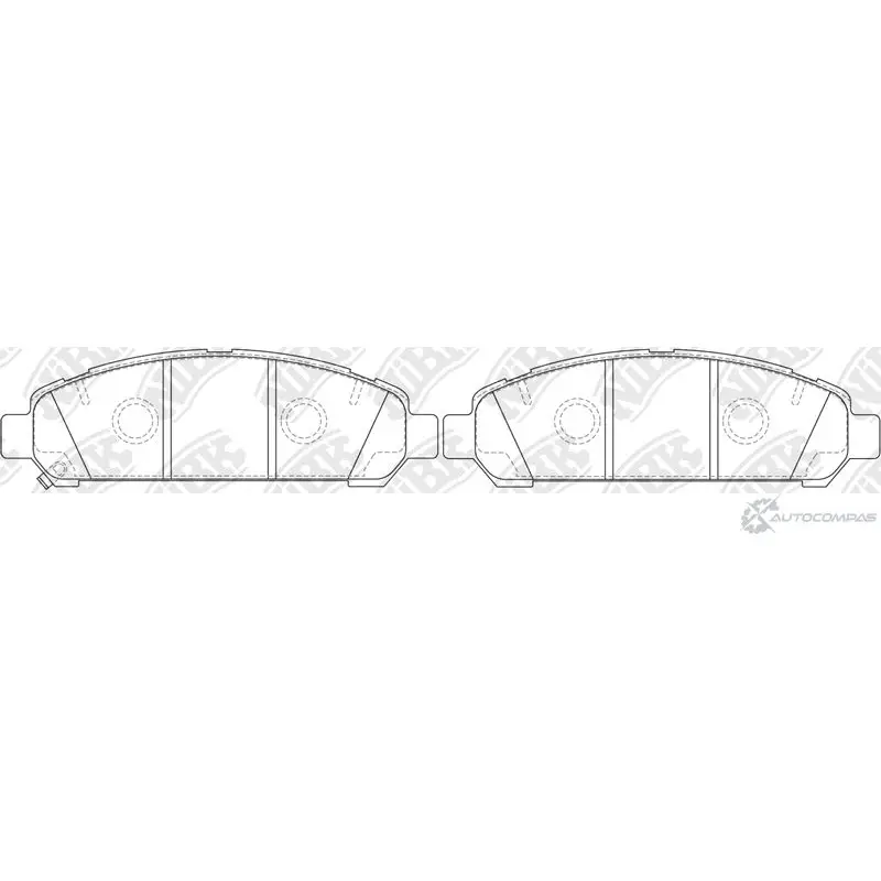 Тормозные колодки дисковые, комплект NIBK 3835308 PN21003 2CV 00 4582431709944