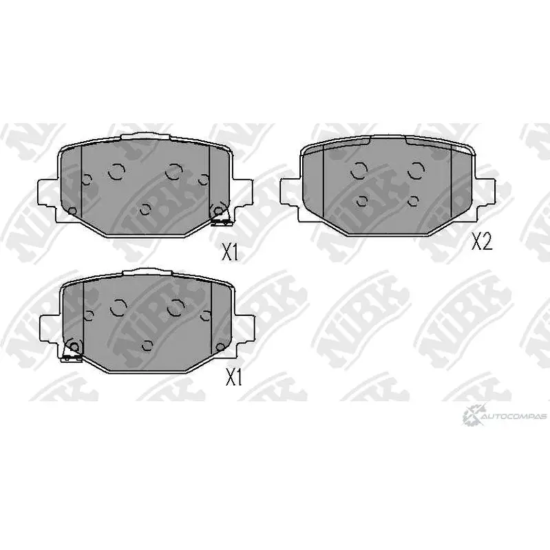 Тормозные колодки дисковые, комплект NIBK 1437122924 9M UZW3 PN2810 изображение 0