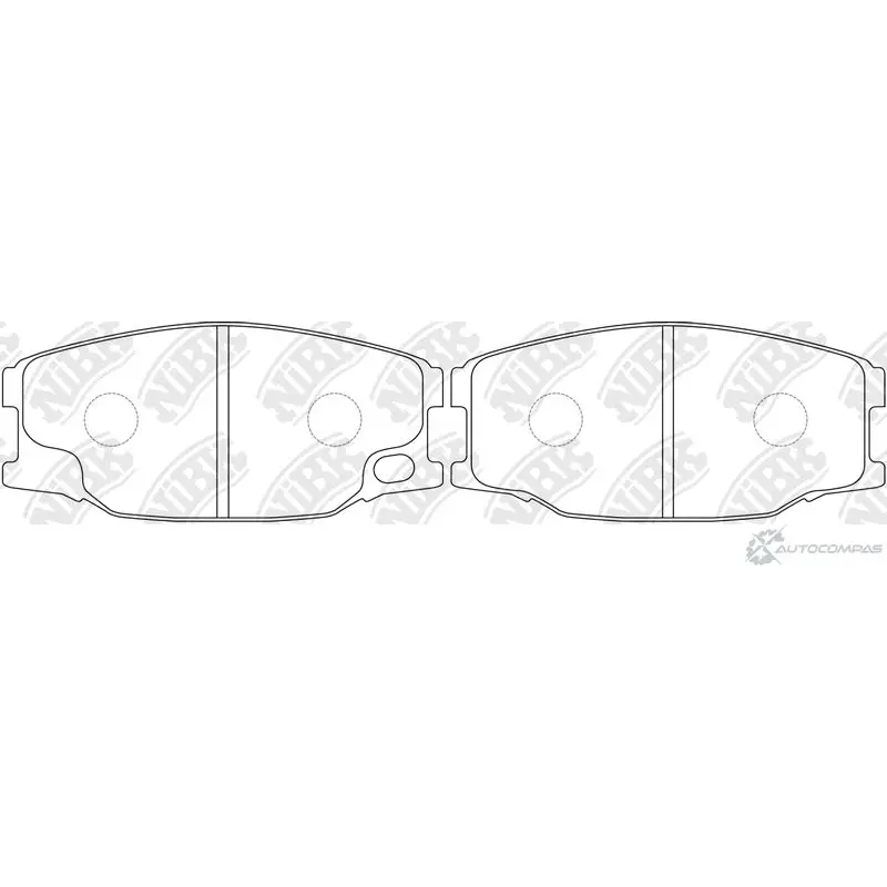 Тормозные колодки дисковые, комплект NIBK PN3407 108151277 8O0 X5 4582409057176